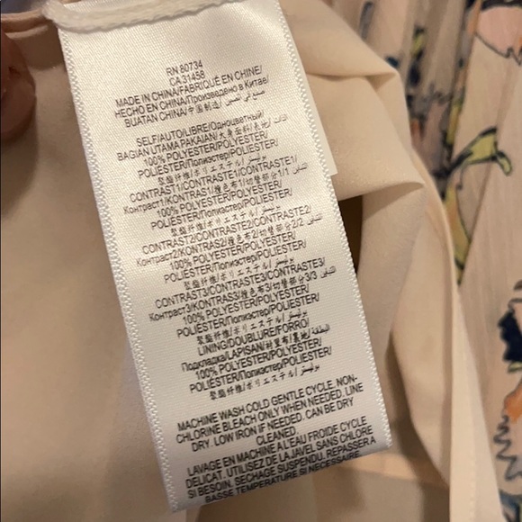 BCBGMaxAzria Peach Pleated Floral Fress - Picture 10 of 10